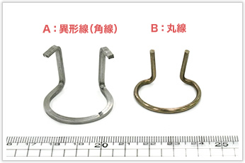 斜め二重丸フックの引っ張りバネ