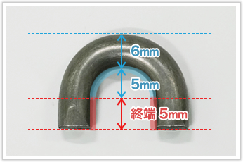 更に、ベンダー曲げでも終端の直線部が線径に対して短い