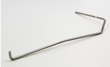 角度の公差が±0.5度と非常に厳しい線材加工品